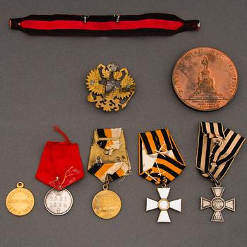 A set of late 19th-early 20th Century Imperial Russian medals and badges.