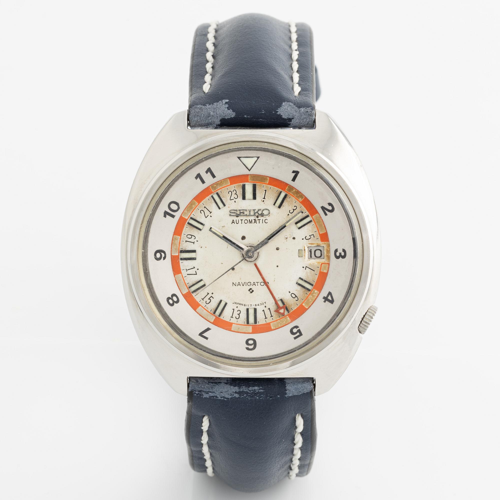 Seiko, Navigator, armbandsur, 41 mm.
