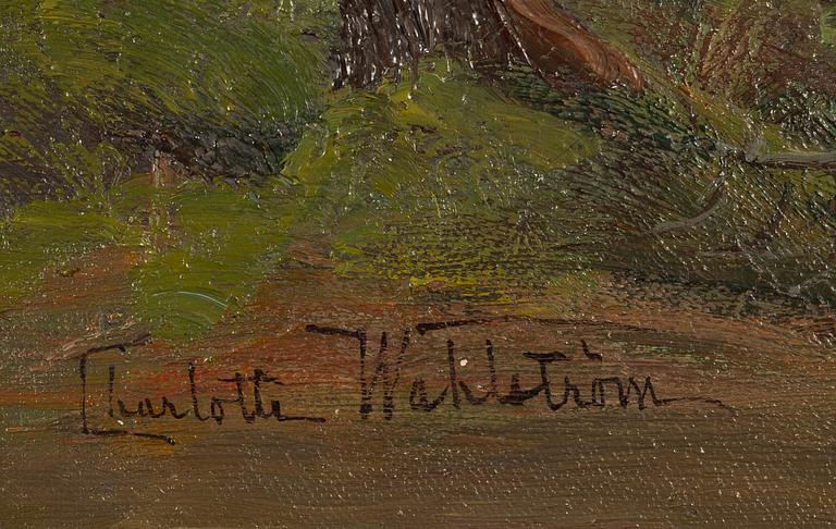 Charlotte Wahlström, olja på duk, signerad.