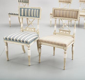 STOLAR, 2+3, sengustavianska resp sengustaviansk stil, tidigt 1800-tal resp omkring 1900.