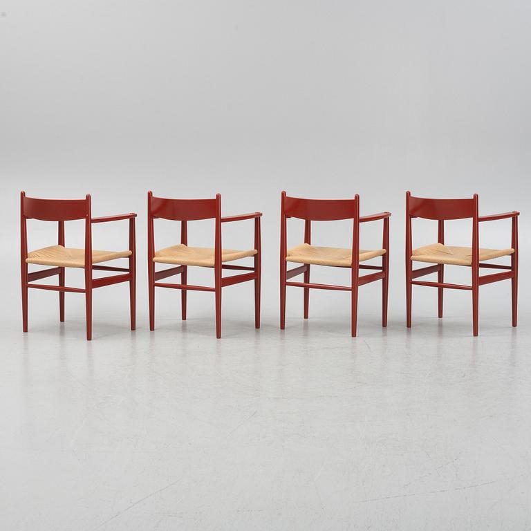 Hans J Wegner, karmstolar, 4 st, "CH37", Carl Hansen & Søn, Danmark.