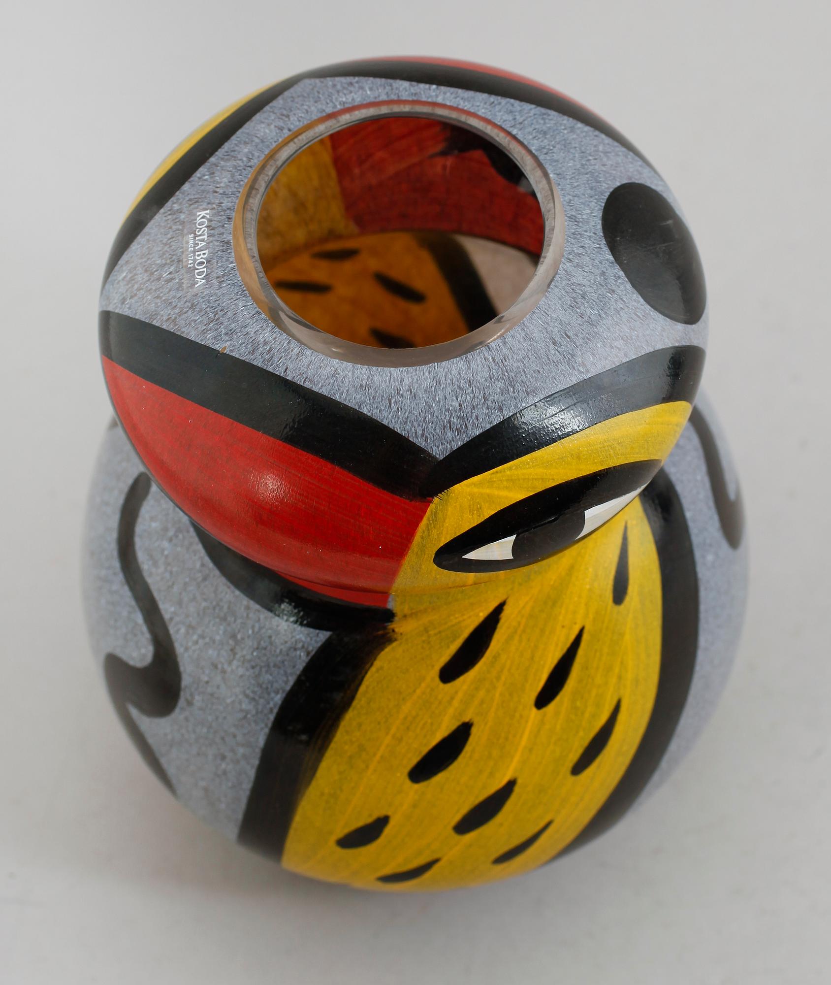 VAS, glas, Ulrica Hydman-Vallien, signerad, Kosta Boda.