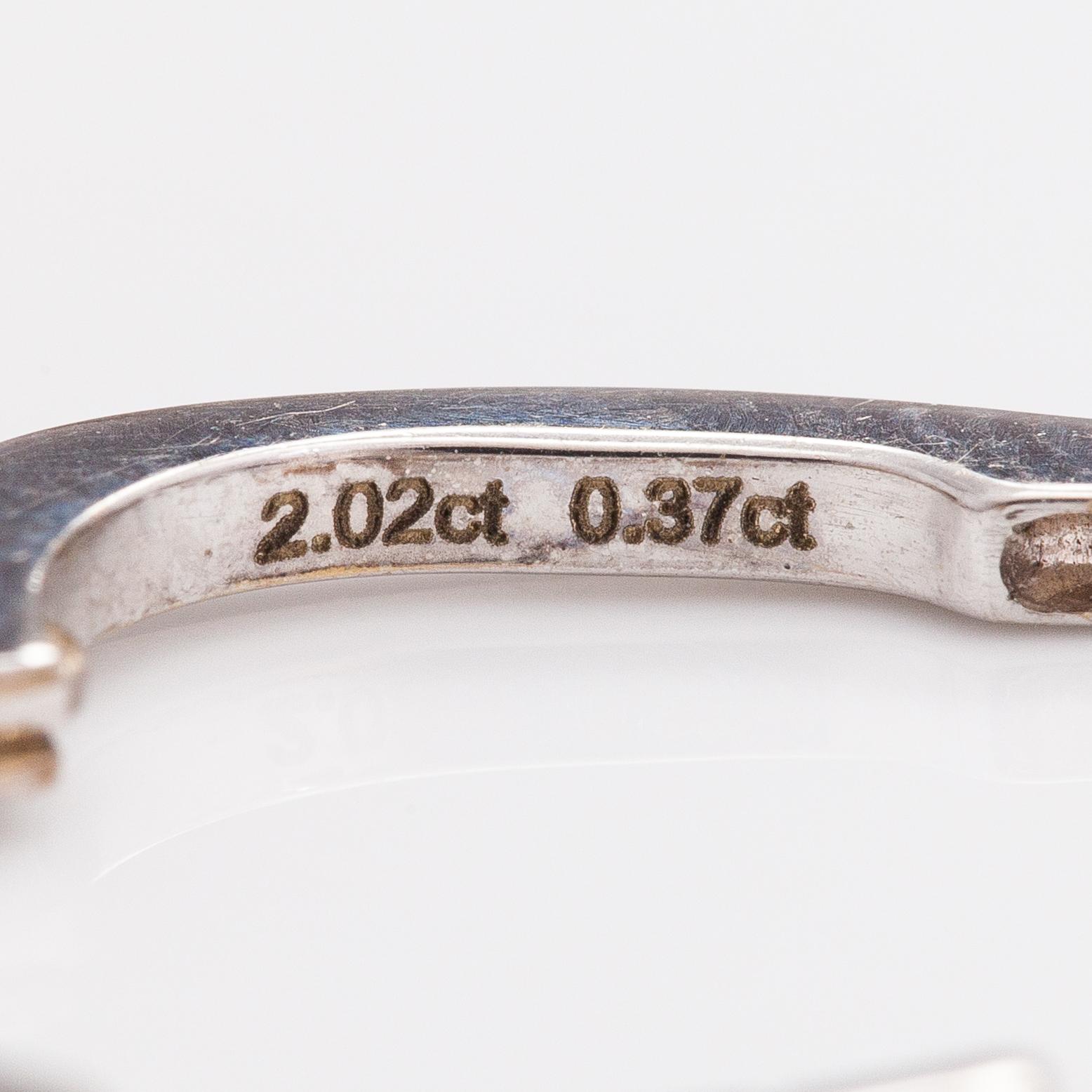 Örhängen, 18K vitguld, diamanter ca 4.76 ct tot.