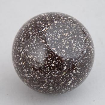 porphyry and marble paper weight.