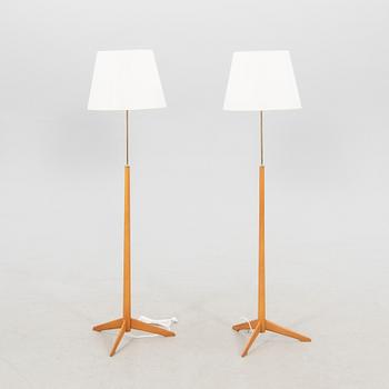 Floor lamps, a pair, model G-34, Bergboms, Swedish Modern, 1950s.