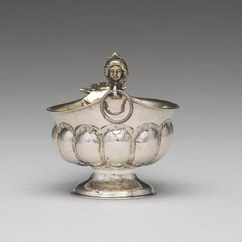 A Swedish 18th century parcel-gilt silver brandy-bowl, mark of  Johan Leffler, Falun 1768.