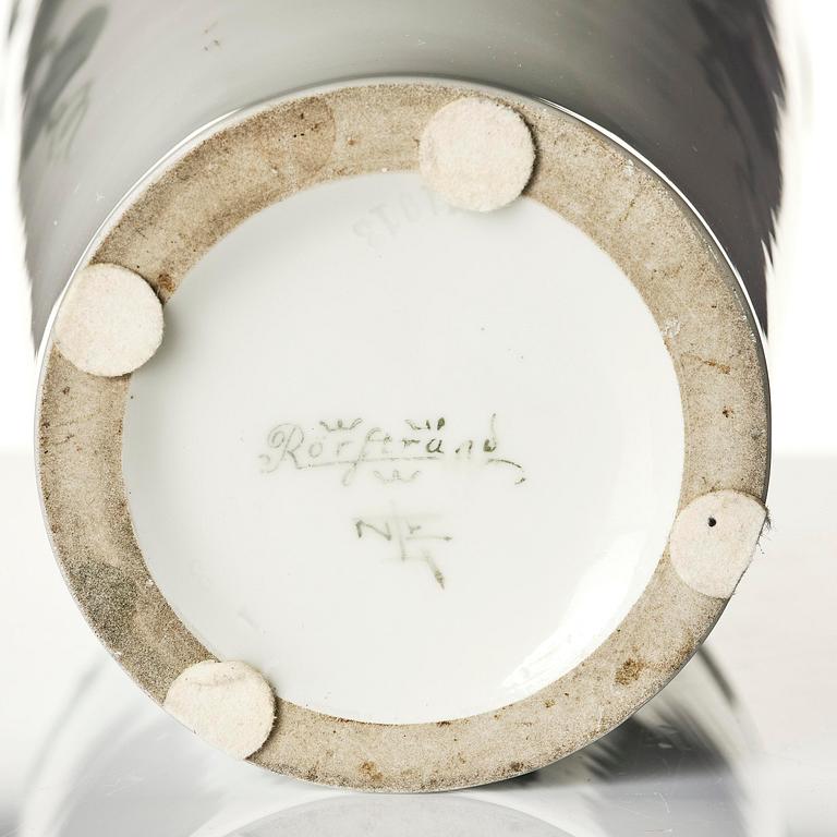 Nils Emil Lundström, an Art Nouveau porcelain vase, Rörstrand, ca 1900.