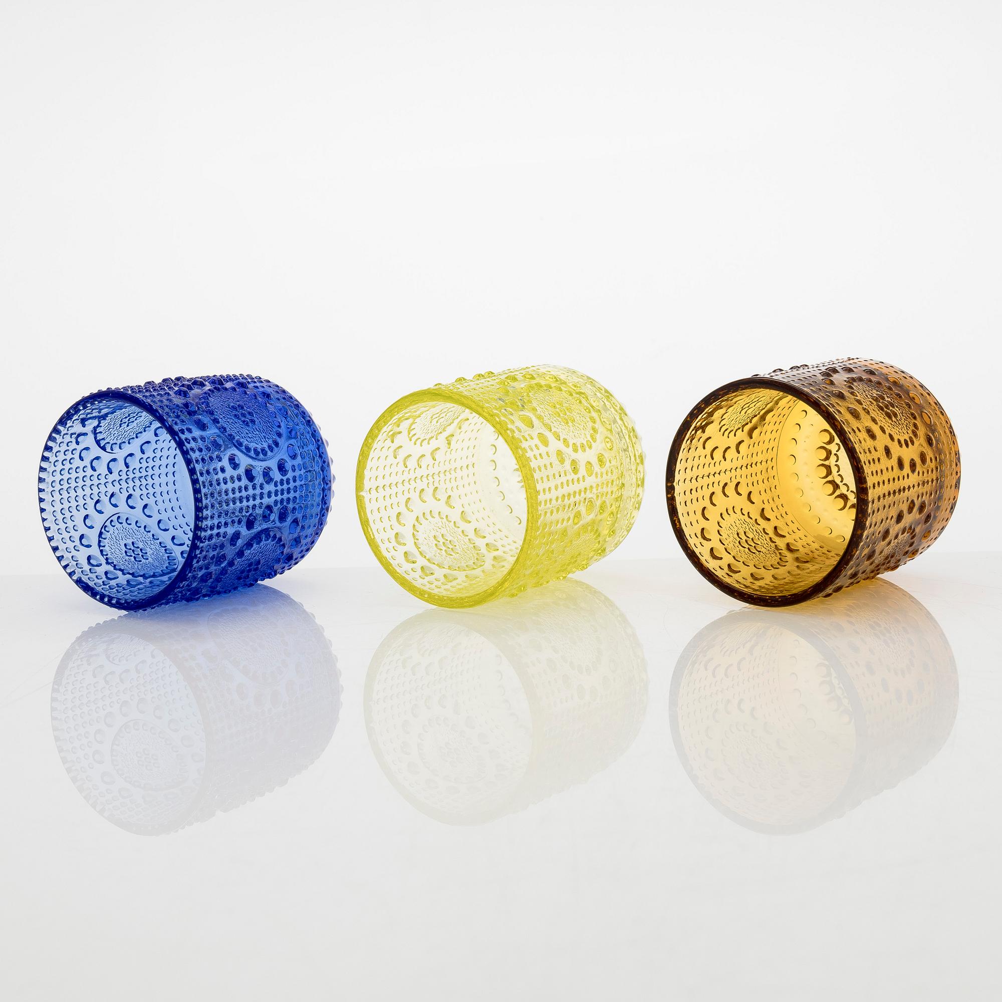 Nanny Still, A 1970's 14-piece set of 'Grapponia' glass tableware for Riihimäki Glassworks, Finland.