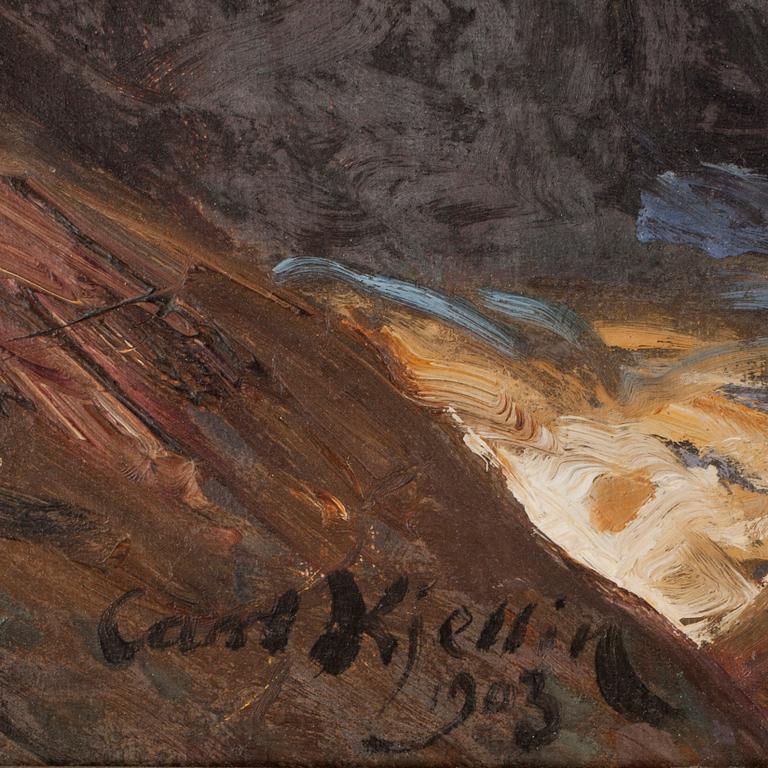 CARL KJELLIN, olja på duk. Sign o dat 1903.