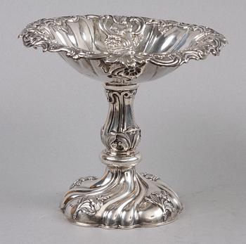 UPPSATSSKÅL, silver, nyrokoko, troligen Carl Fredrik Hultbom. Stockholm 1849.