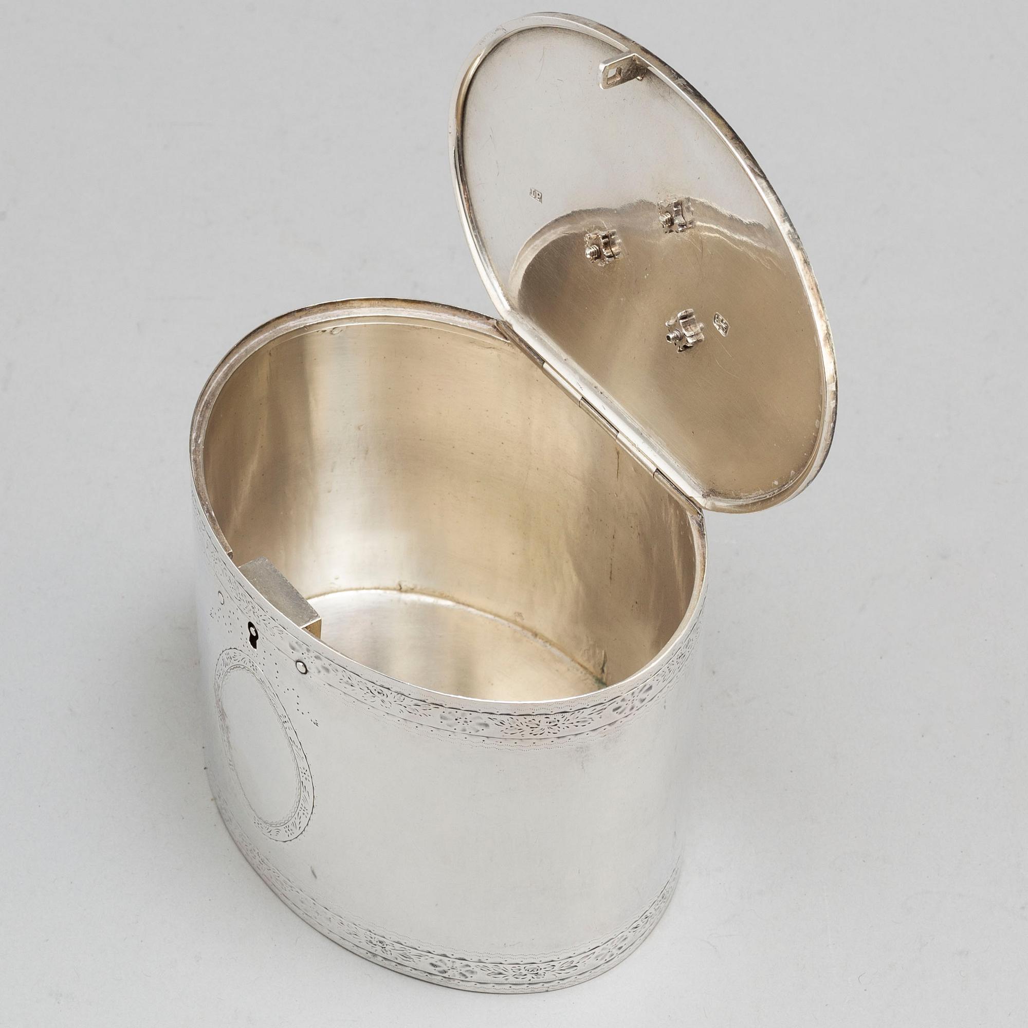 Joseph Preedy sannolikt, tedosa, silver, London 1780.