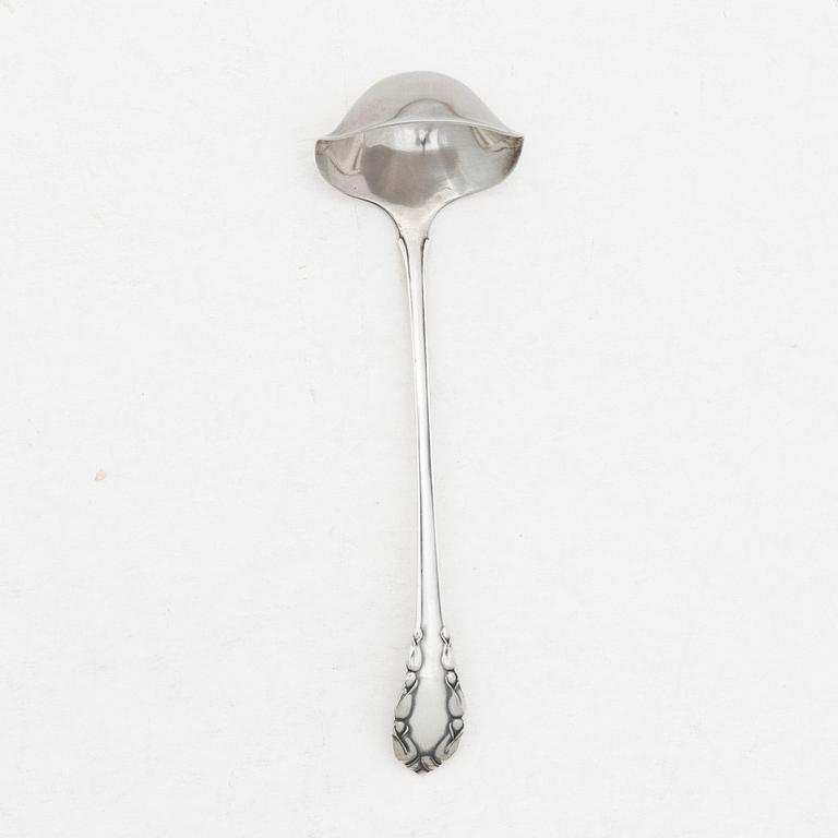 Georg Jensen, a small sterling silver gravy ladle, model "Liljekonvalj"(Lily of the Valley), Copenhagen, Denmark, 1929.