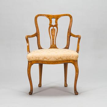 A Dutch 18th-century open armchair.