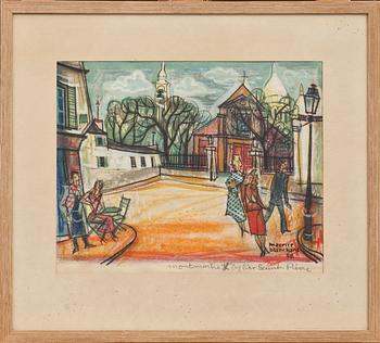 MAURICE BLANCHARD, gouache/blandteknik. Signerad och daterad -52.