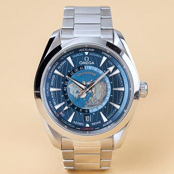 1082. Omega, Seamaster Aqua Terra 150M Co-Axial Master Chronometer GMT Worldtimer, ca 2022.
