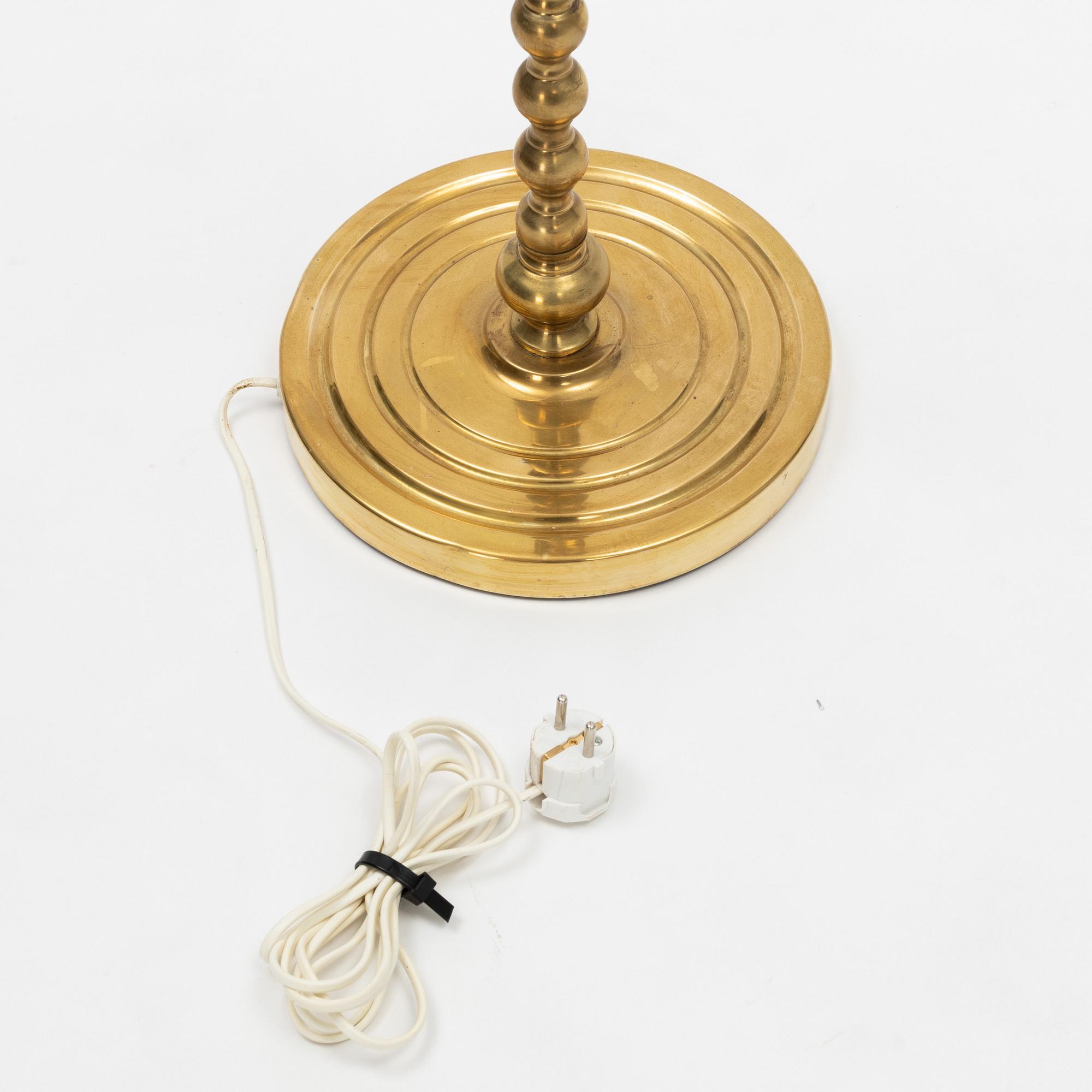A brass floor light, Aneta, later part of the 20th Century.