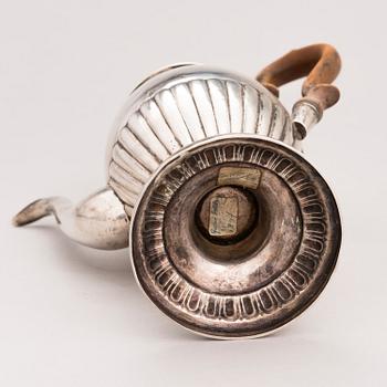 A Swedish Empire Style silver coffee pot, mark of Gustaf Focker, Stockholm, 1834.