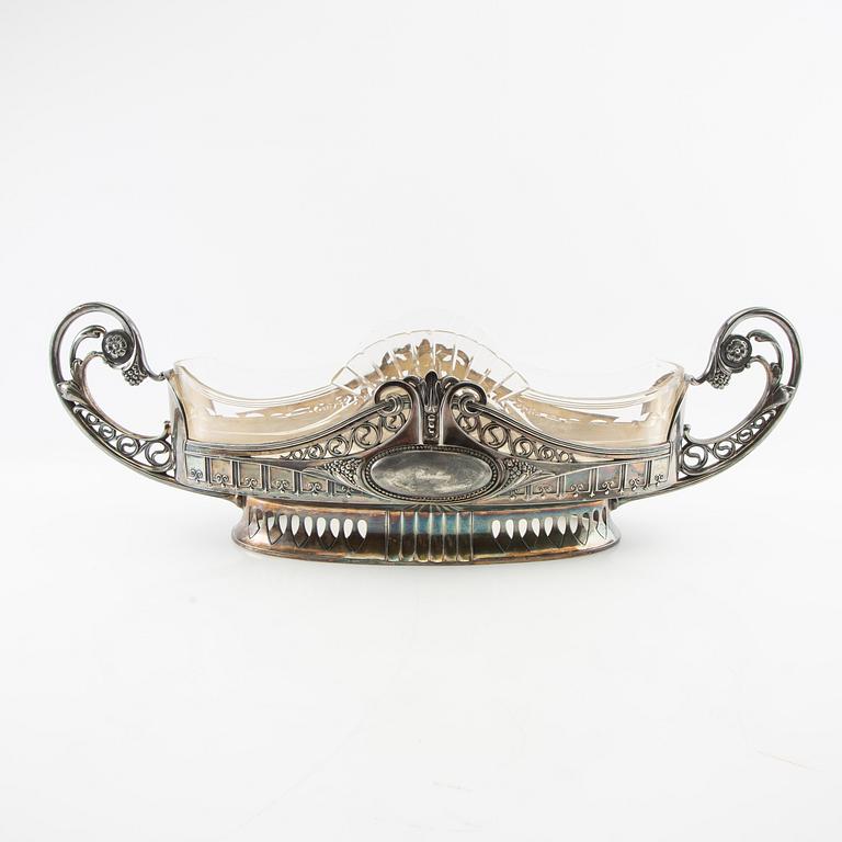 Jardinière Jugend 1910s silver plate.