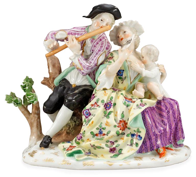 A Meissen figuregroup, first half of the 20th cent.
