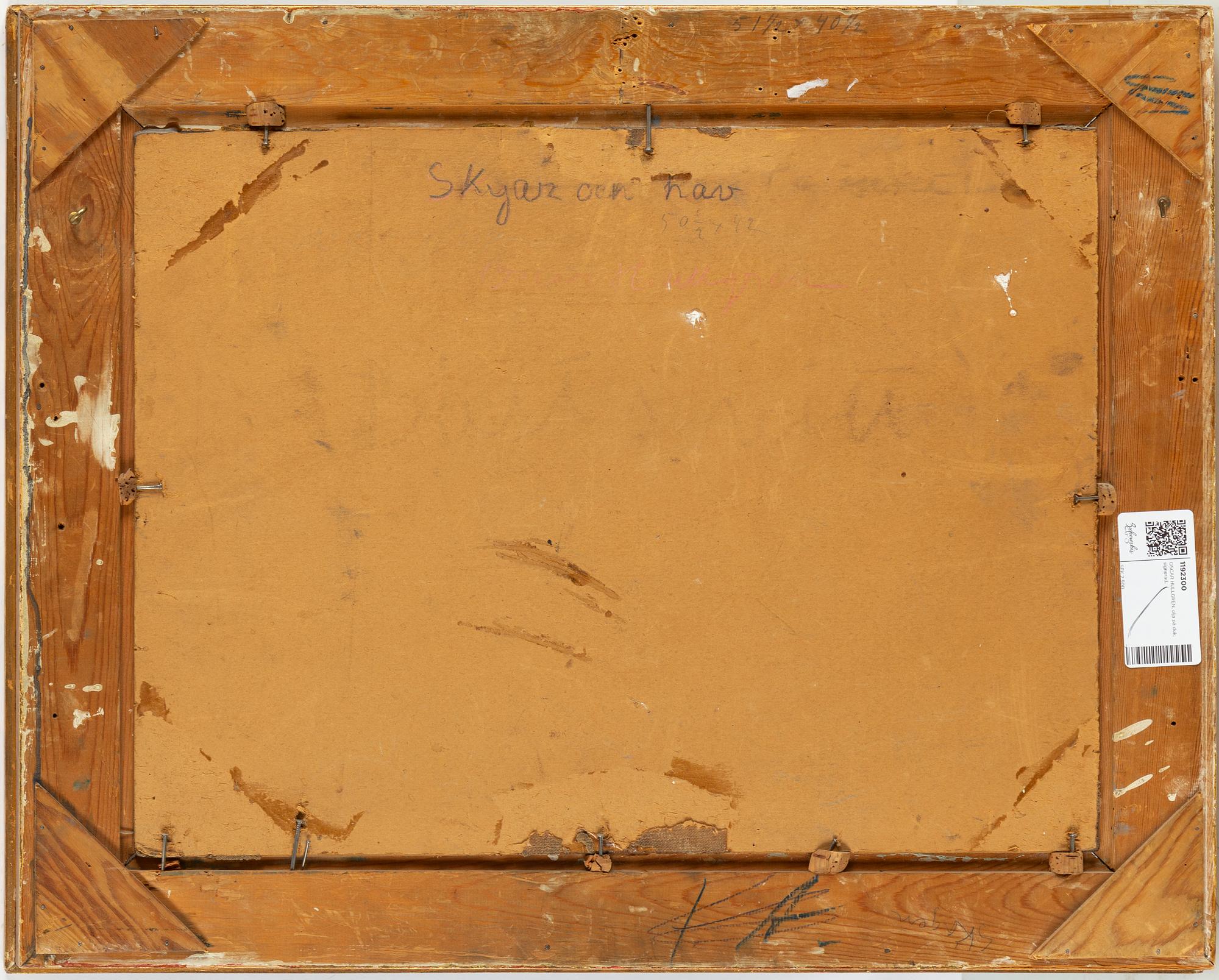 OSCAR HULLGREN, oil on canvas, signed.