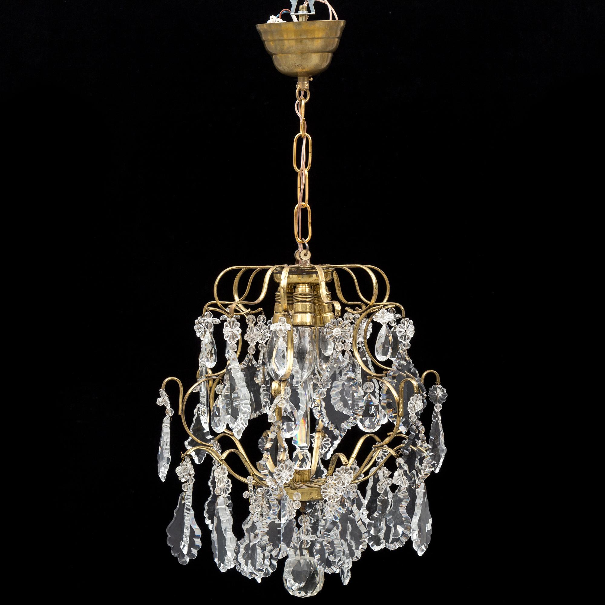An early 20th century baroque style ceiling light.