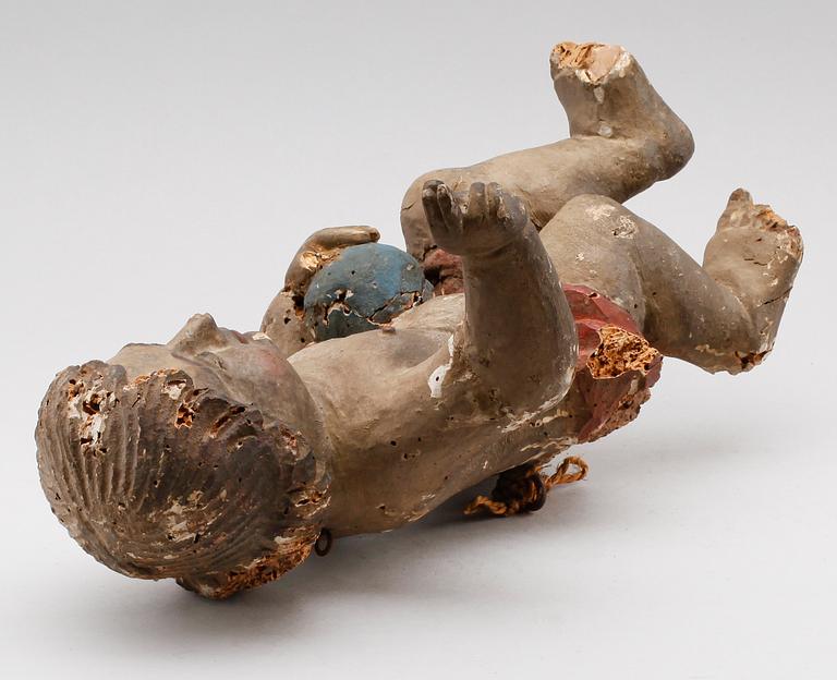 SKULPTUR, snidat trä, 1600-/1700.