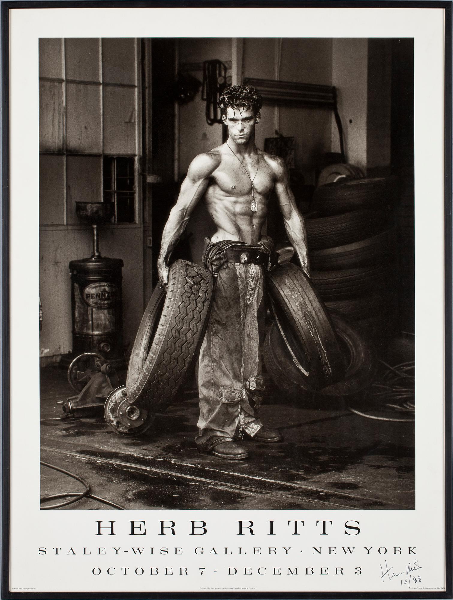 HERB RITTS, affisch, sign och dat, utställning New York 1988.