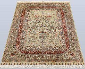 Matta, orientalisk, silke, ca 126 x 91 cm.