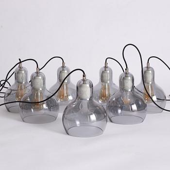 Sofie Refer, seven pendant lamps, 'Mega Bulb', &Tradition.