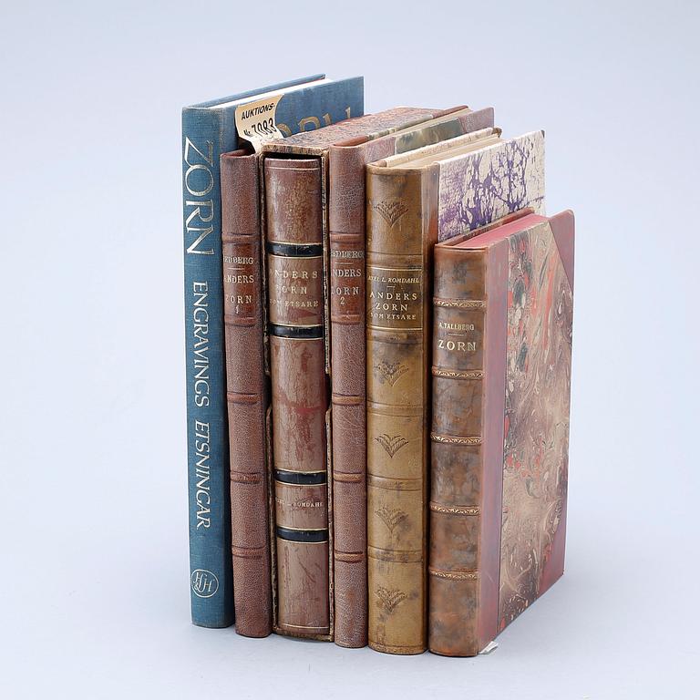 BÖCKER, 6 st, om Anders Zorn.