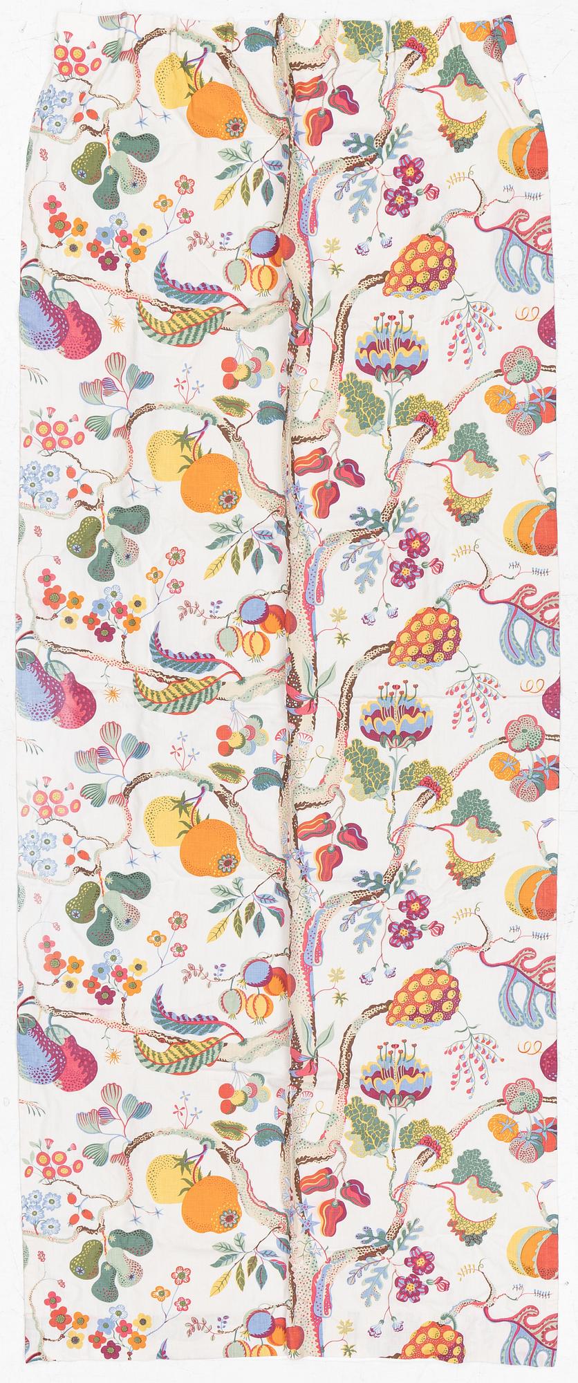 Josef Frank, curtain, "Vegetable Tree", Svenskt Tenn.