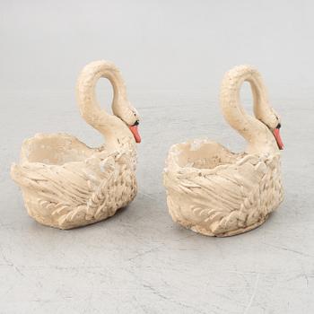 Garden urns, a pair, 20th century.