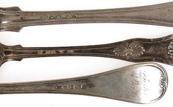PARTI SKEDAR, 6 st, silver, Sverige, 1700-1800-tal. Ca 260 gr.