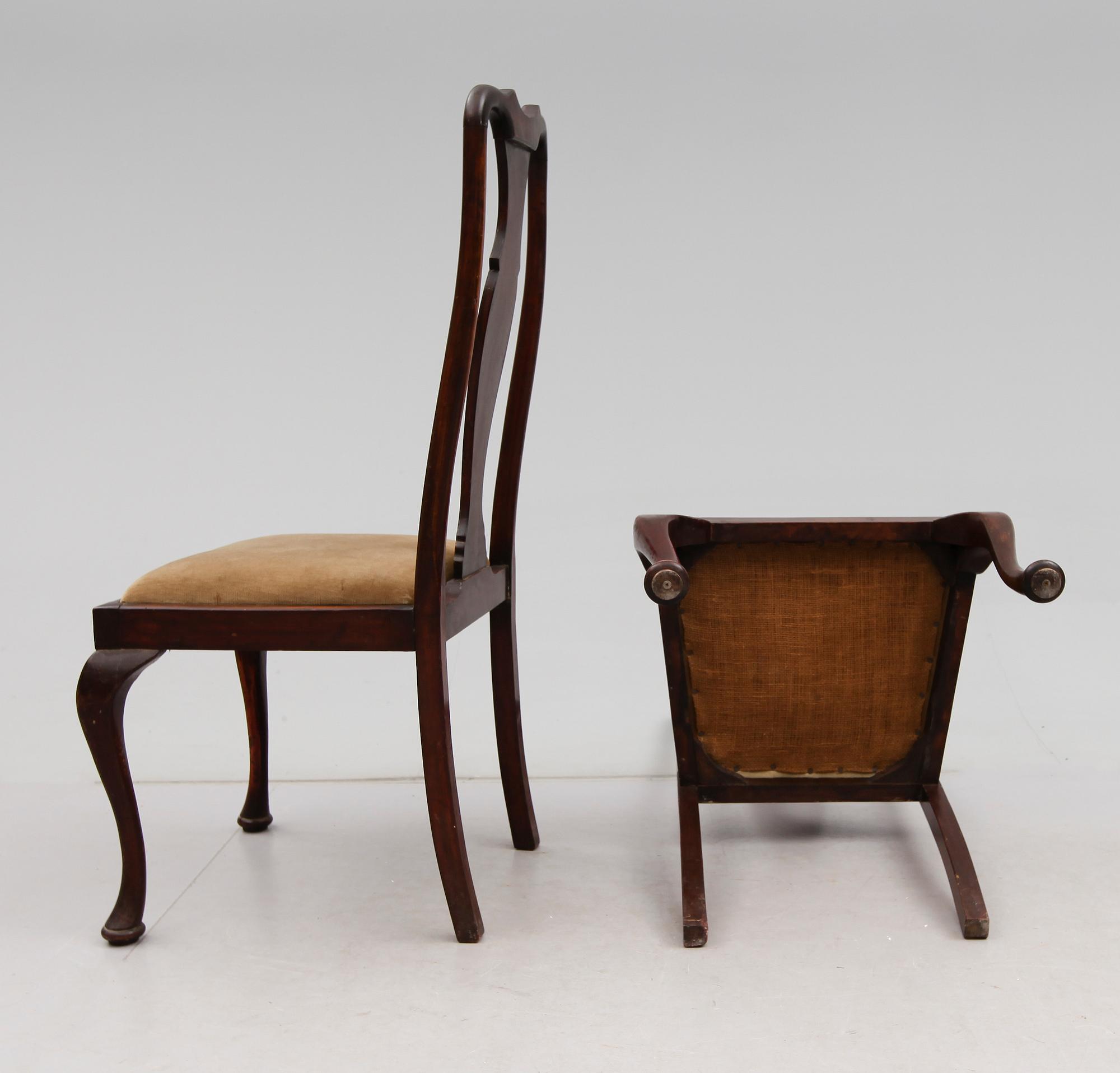 STOLAR, 4 st, England, 1900-talets första hälft.