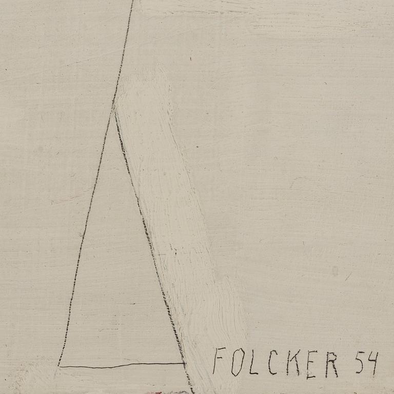 Göran Folcker, oil on board, signed and dated -54.