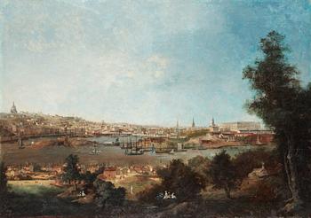 801. Louis Belanger, "Utsikt över staden från Djurgårdslandet" (View over Stockholm from Djurgårdslandet).