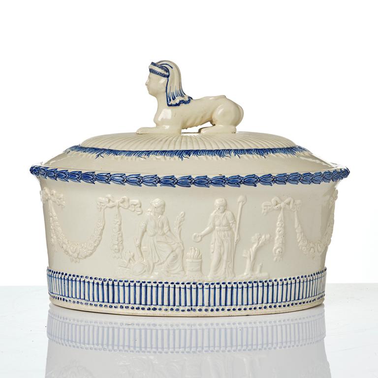 Pastejform, flintgods, Empire, Rörstrand, 1800-talets början.
