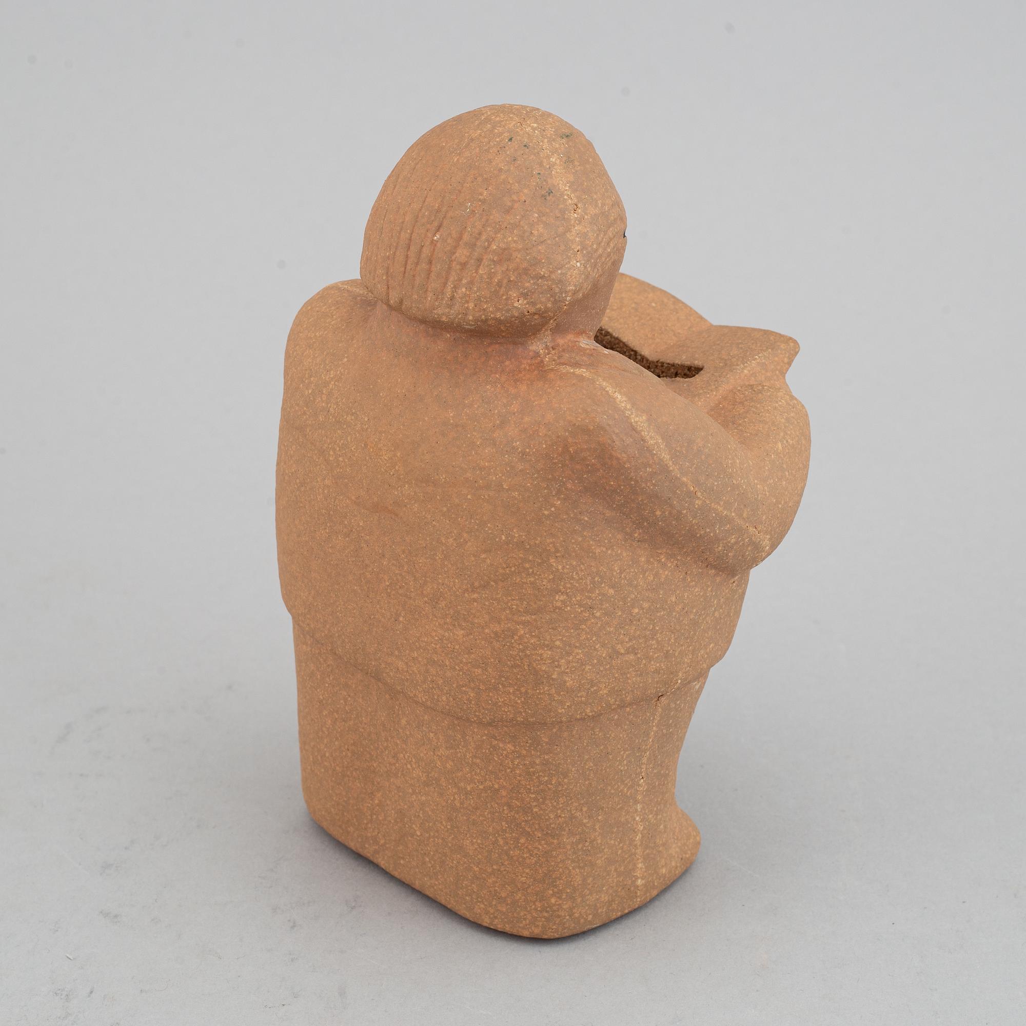 Lisa Larson, 3 pcs stoneware figurines, Gustavsberg.