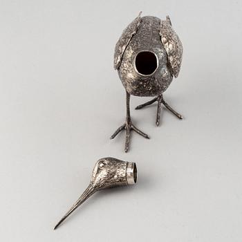 A pair of silver table decorations / birds, Swedish import marks 20th century.