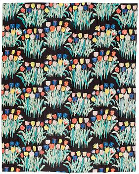 850. A Josef Frank set of six "Tulpan" curtains, hand printed linen, Firma Svenskt Tenn.