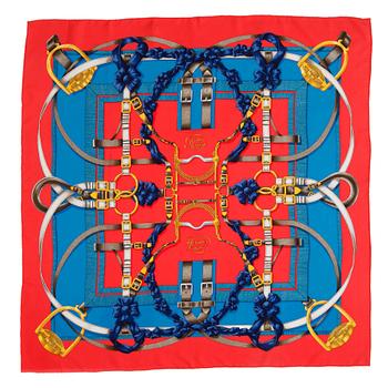 811. HERMÈS, a silk scarf, "Grand manège".