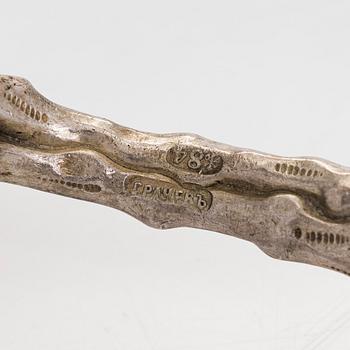 Grachev, a parcel-gilt silver sprinkle spoon, Saint Petersburg, around 1891.