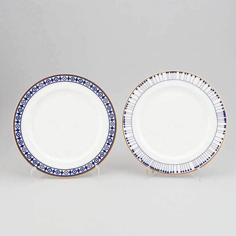 A 24 pcs bone china service from Flux Stoke on Trent, different motives and designers, designed in 2012. England.