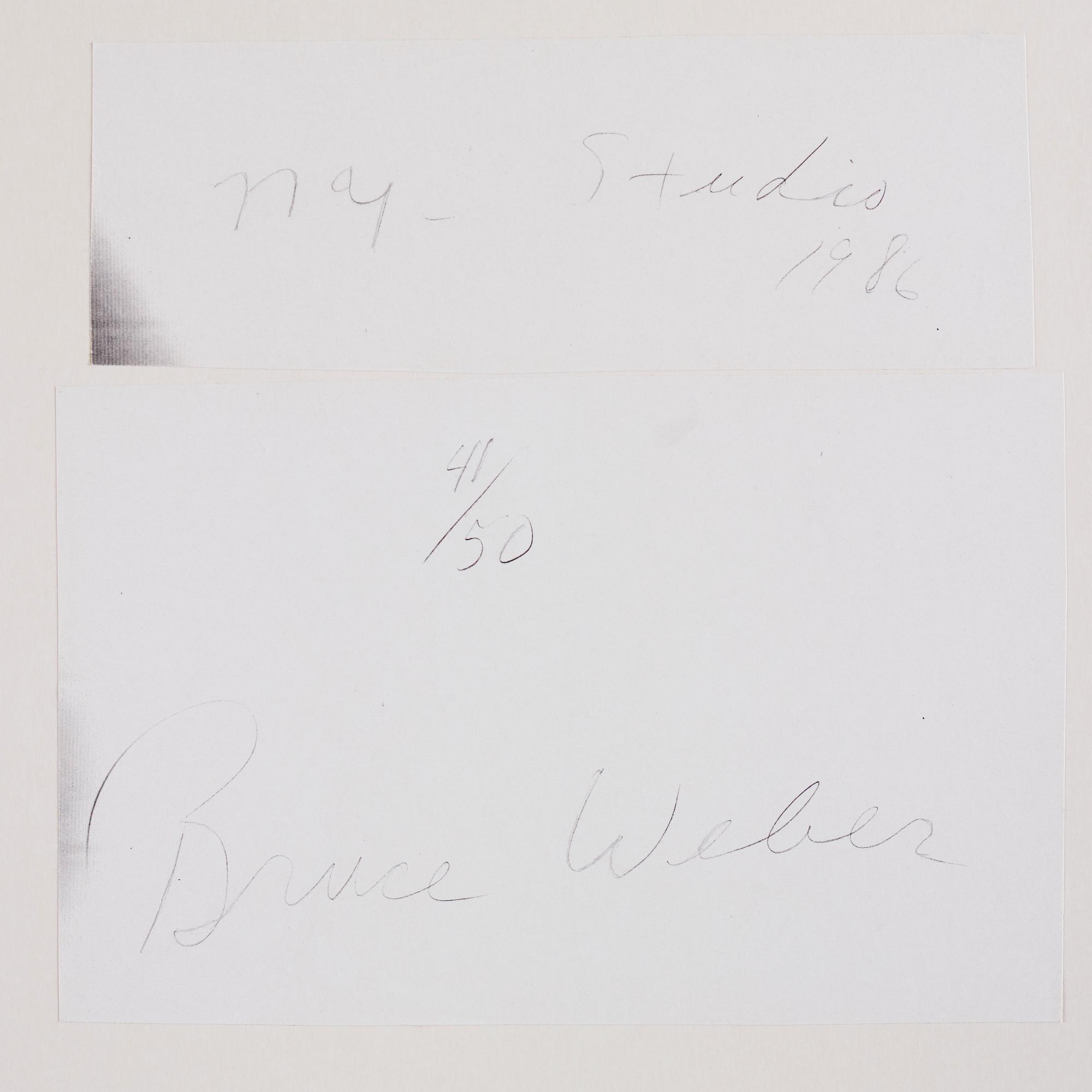 Bruce Weber, "NYC Studio (from The Indomitable Spirit Portfolio)", 1986-1989.