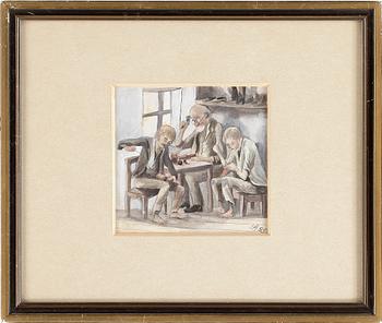 IVAR AROSENIUS, akvarell, monogramsign o dat -95.