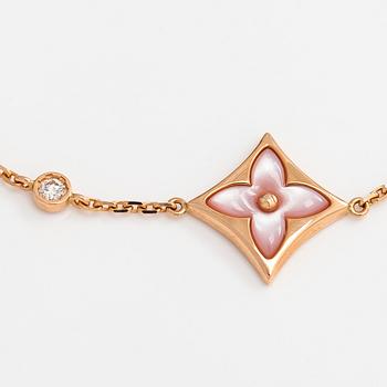 Louis Vuitton, rannekoru, "Color Blossom BB Star", 18K ruusukultaa, vaaleanpunaista helmiäistä ja briljanttihiottu timantti.