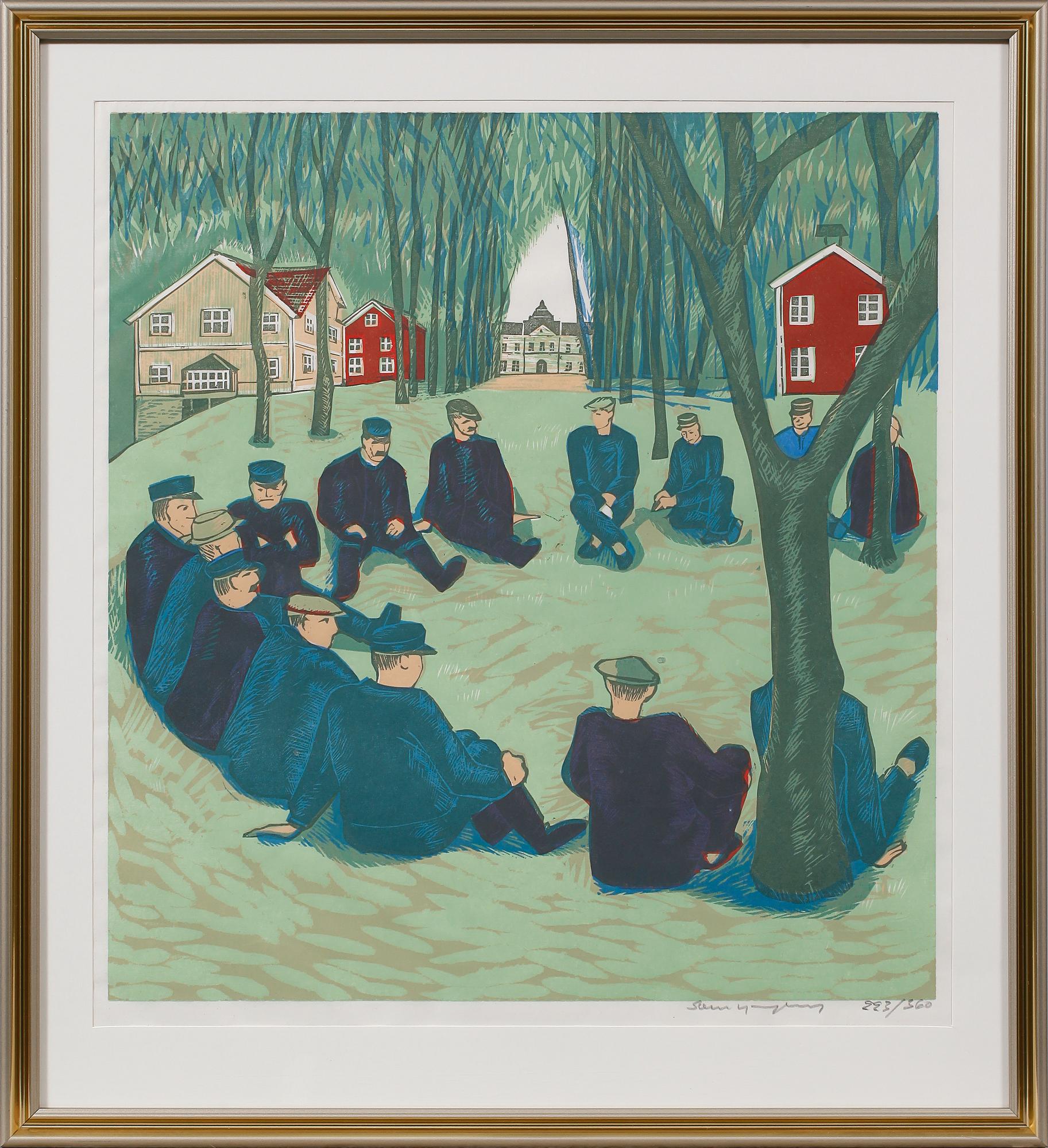 SVEN LJUNGBERG, 2 st, färgträsnitt, signerade och numrerade 223/360.
