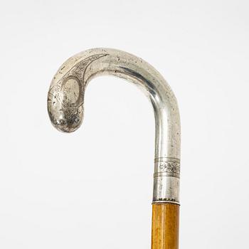 Käppar, 6 st, trä och silver, bl.a. MGAB, Uppsala, 1960.