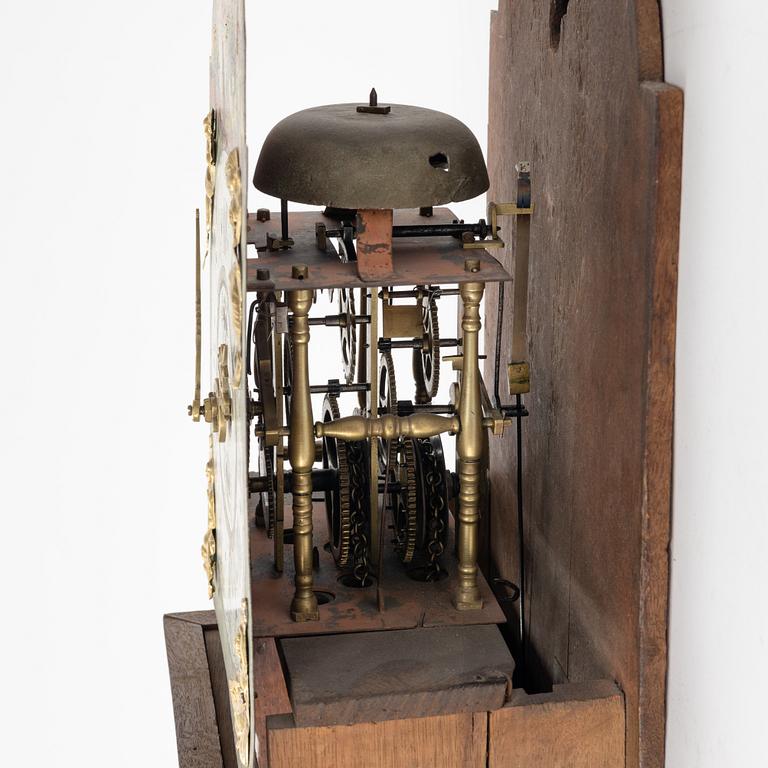 A Dutch wall clock, 18th/19th Century.