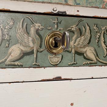 A Swedish late Gustavian commode, from Nils Asplind's workshop in Falun, active 1785-1820.